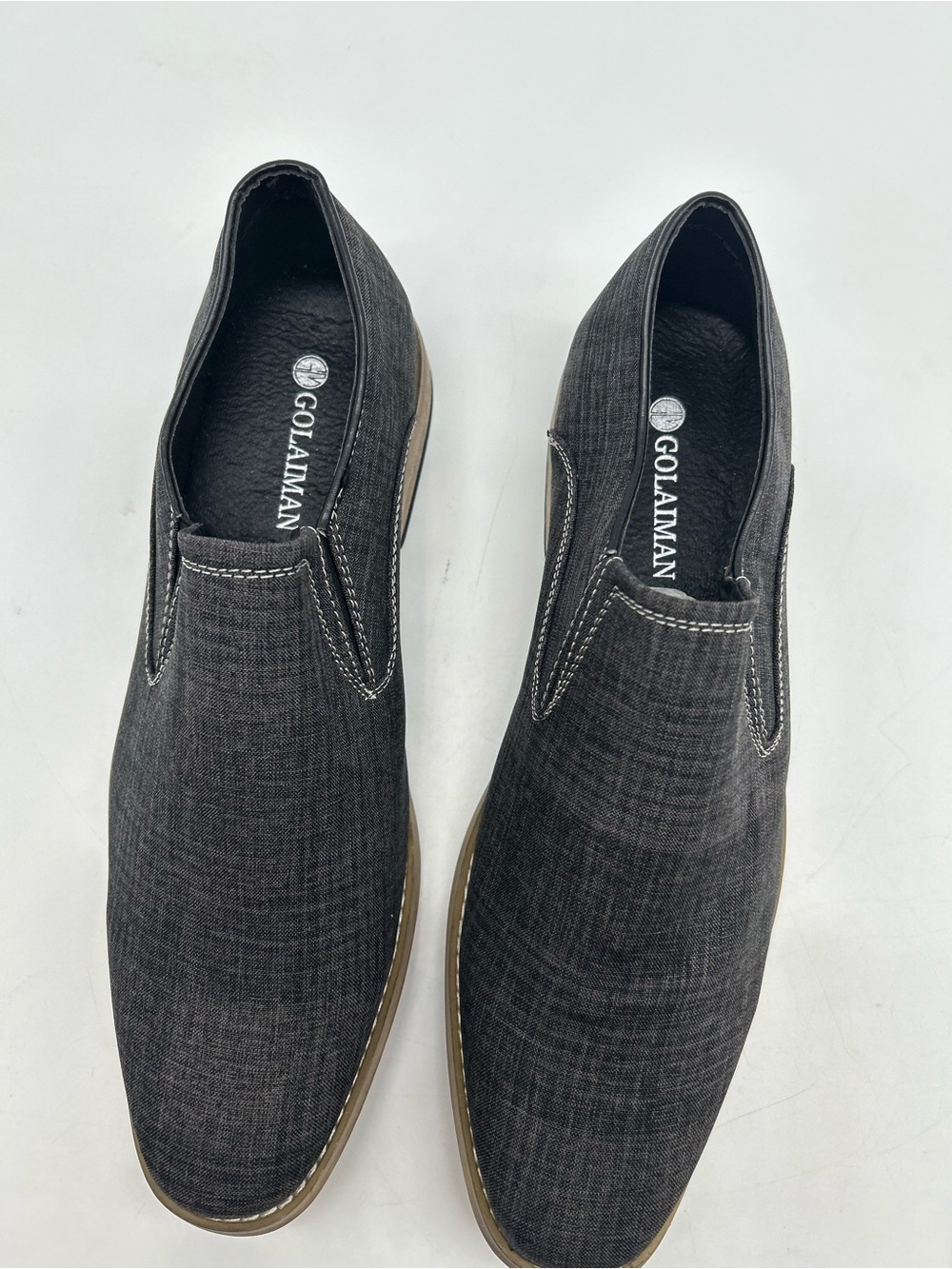 Golaiman Men’s Slip-On Casual  Dress Shoes in Charcoal 8.5 NEW